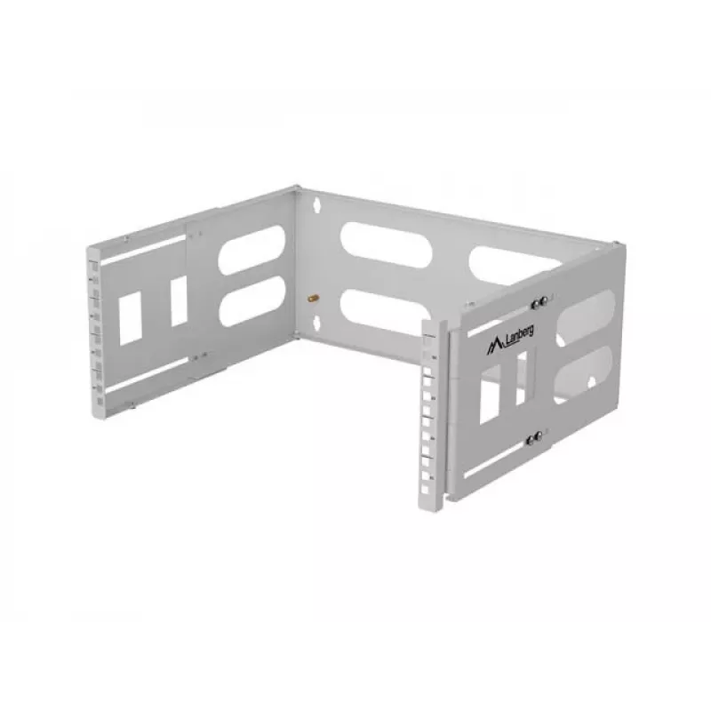 LANBERG stovo sieninis laikiklis 19 colių 4U — 497×400/240 mm, pilkas