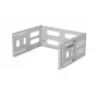 LANBERG stovo sieninis laikiklis 19 colių 4U — 497×400/240 mm, pilkas