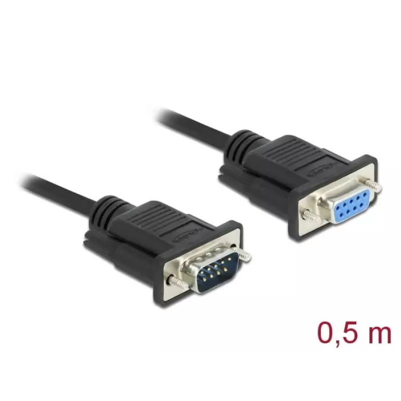 Nuoseklusis kabelis DeLOCK 86613 juodas 0,5 m RS-232