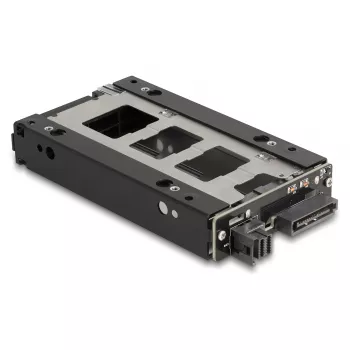 Kietojo disko laikiklis DeLOCK plonas Bay Mobile Rack 2,5 col. U.2 NVMe SSD juodas sidabrinis