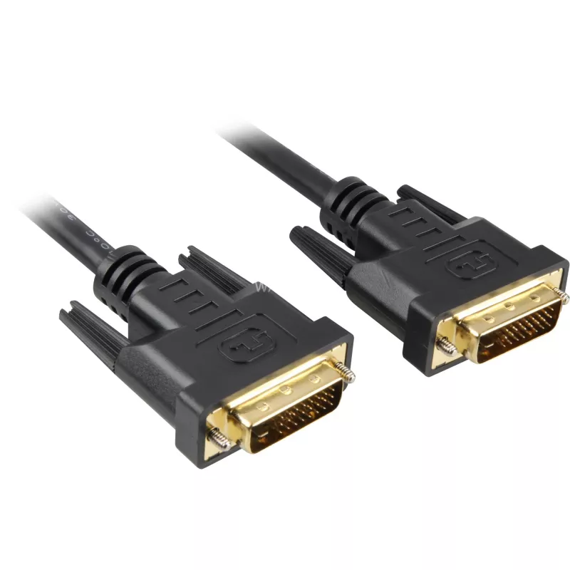 Kabelis DVI-D > DVI-D (juodas, 2 metrai, Dual Link, 24+1)