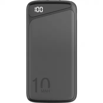 Greitojo įkrovimo powerbankas 10 000 mAh (juodas, USB-C PD, QC 3.0, 10 000 mAh)