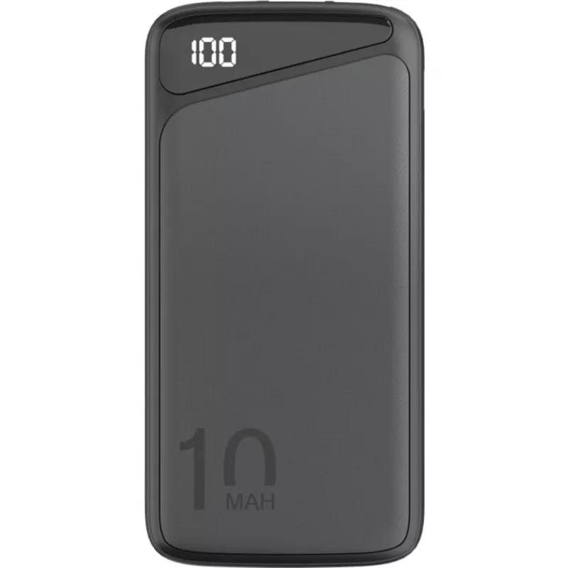 Greitojo įkrovimo powerbankas 10 000 mAh (juodas, USB-C PD, QC 3.0, 10 000 mAh)