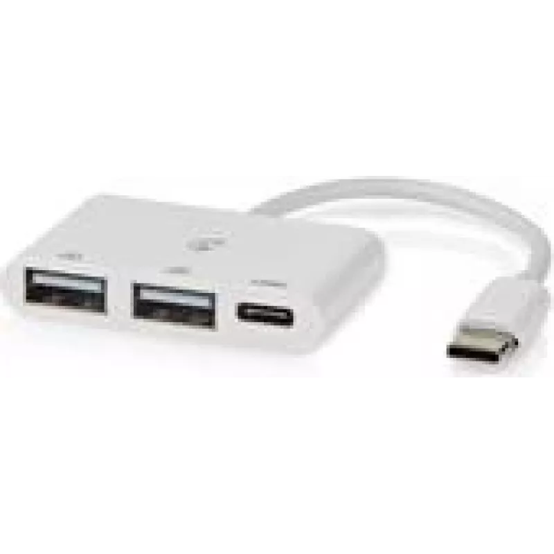 Nedis USB-Hub 1x USB-C™ 1x USB-C™ - 2x USB 2.0 A, 3-Port prievadas (-ai), maitinamas per USB