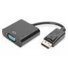 Assmann DisplayPort adapterio kabelis. DP - HD15 M/F. 0,15 m. su užraktu. DP 1.1 suderinamas. UL. juodas. be ekranavimo. 32AWG (AK-340410-001-S)