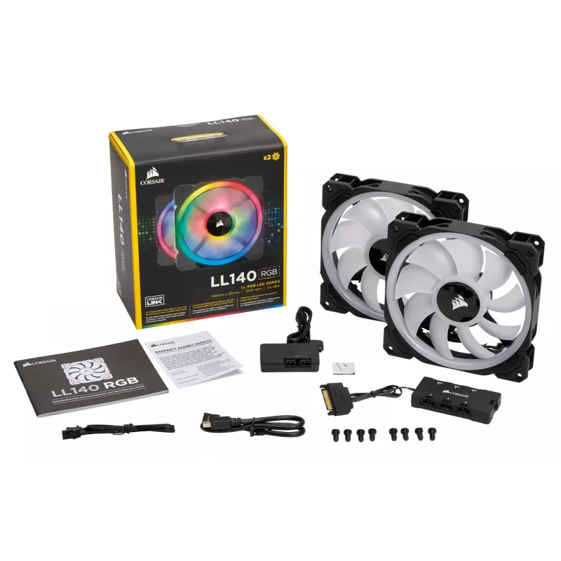CORSAIR LL140 RGB 140mm ARGB korpuso ventiliatorių 2 vnt. rinkinys