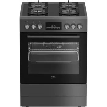 Įmontuojama dujinė kaitlentė su elektrine orkaite BEKO FBM62330GADSN 60 cm, pilka, energijos klasė A