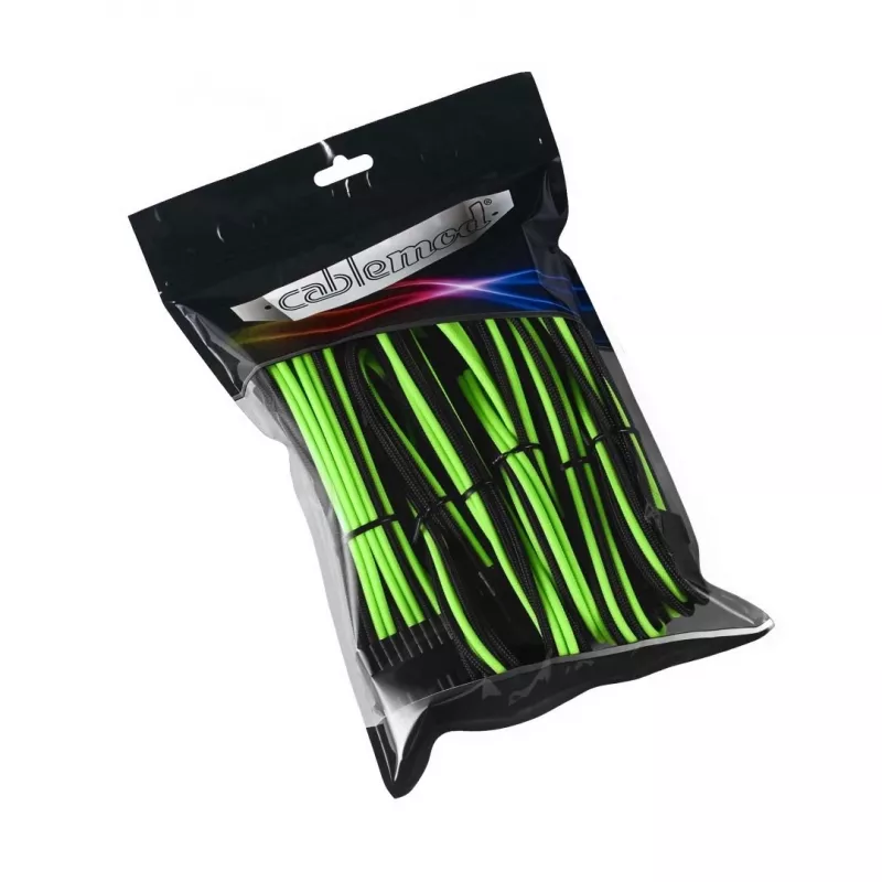 Vidinis maitinimo kabelis Cablemod CM-PCAB-BKIT-NKKLG-3PK-R juodas žalias