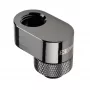 XSPC Rotary 14mm Offset G1/4 Fitting, Chrome Juoda - kampinė sukamoji jungtis vandens aušinimui