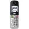 DECT telefonas Panasonic KX-TGU430 belaidis ragelis, garsiakalbis, skambintojo ID, 2,4 colio ekranas, 1000 įrašų telefonų knyga, pilka/juoda