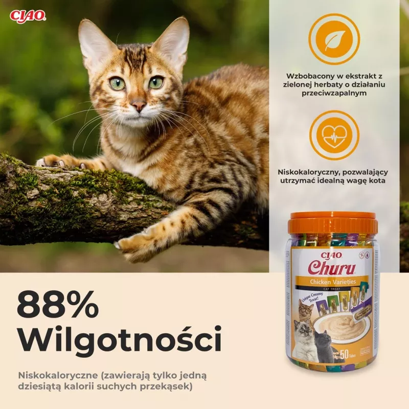 INABA Churu Varieties Chicken - katės skanėstai - 50 x 14g