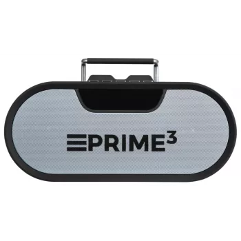 Nešiojamasis radijas PRIME3 APR81 — FM, 12 W RMS, MicroSD, 3600 mAh baterija, pilkas