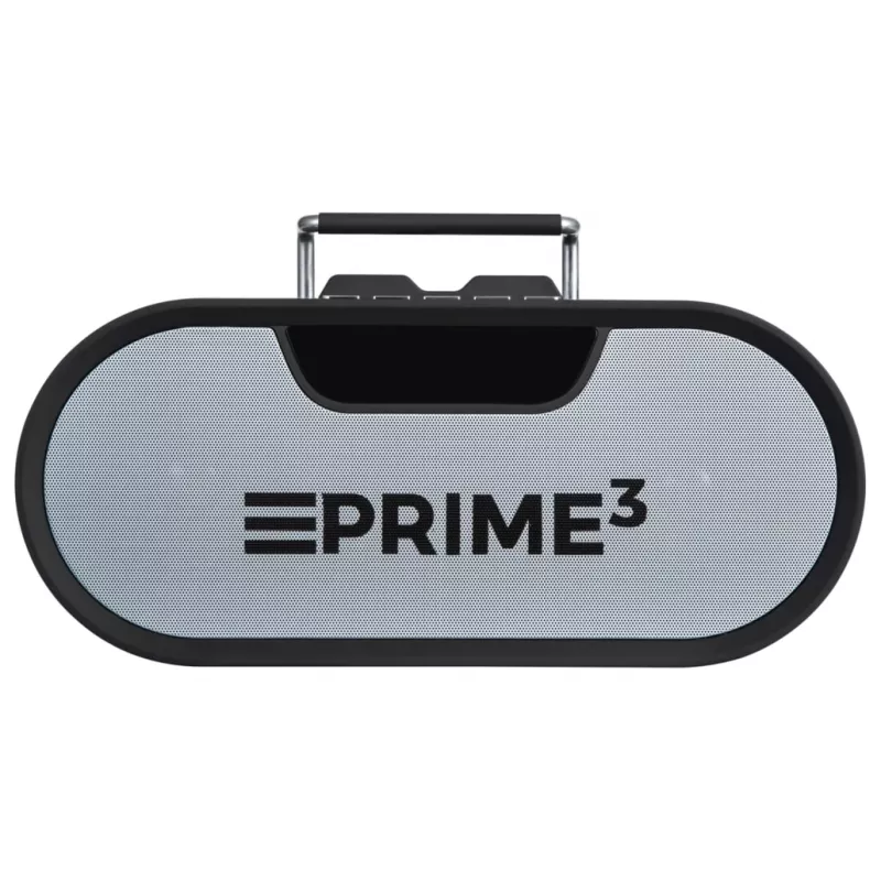 Nešiojamasis radijas PRIME3 APR81 — FM, 12 W RMS, MicroSD, 3600 mAh baterija, pilkas