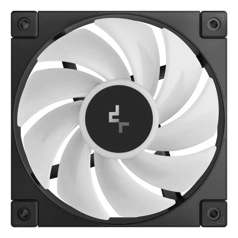 Ventiliatorius DeepCool FD12 ARGB-3 viename 12 cm juodas baltas 3 vnt. maksimalus oro slėgis 2,56 mmH2O