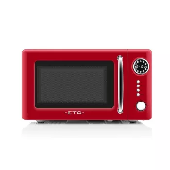 Solo mikrobangų krosnelė ant stalviršio ETA Storio Red Solo — 20 l, 700 W, 5 galios lygiai, 245 mm sukamoji lėkštė