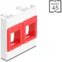DELOCK Easy 45 modulis 2x Keystone laikikliai 45x45 mm balta/raudona