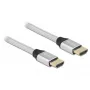 HDMI kabelis DeLOCK Ultra High Speed 48 Gbps 8K 60 Hz sidabrinis 1 m