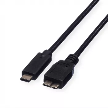 ROLINE - USB laidas - USB Type C (M) į Micro-USB Type B (M) - 50 cm - juodas (11.02.9005)