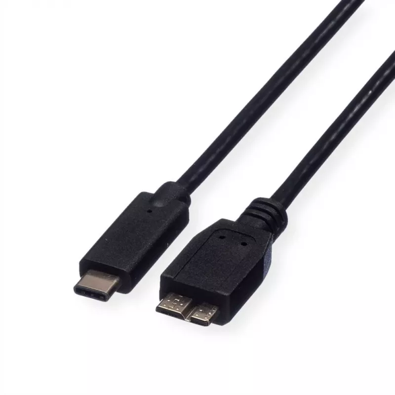 ROLINE - USB laidas - USB Type C (M) į Micro-USB Type B (M) - 50 cm - juodas (11.02.9005)