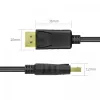 DisplayPort laidas Unitek Y-C609BK — 3 m, kištukas-kištukas, juodas