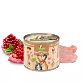 Šlapias kačių maistas Fox4Pets GRANATAPET DeliCATessen su kalakutiena ir fazanu, 200 g, visavertis šlapias pašaras, 80 % drėgmės