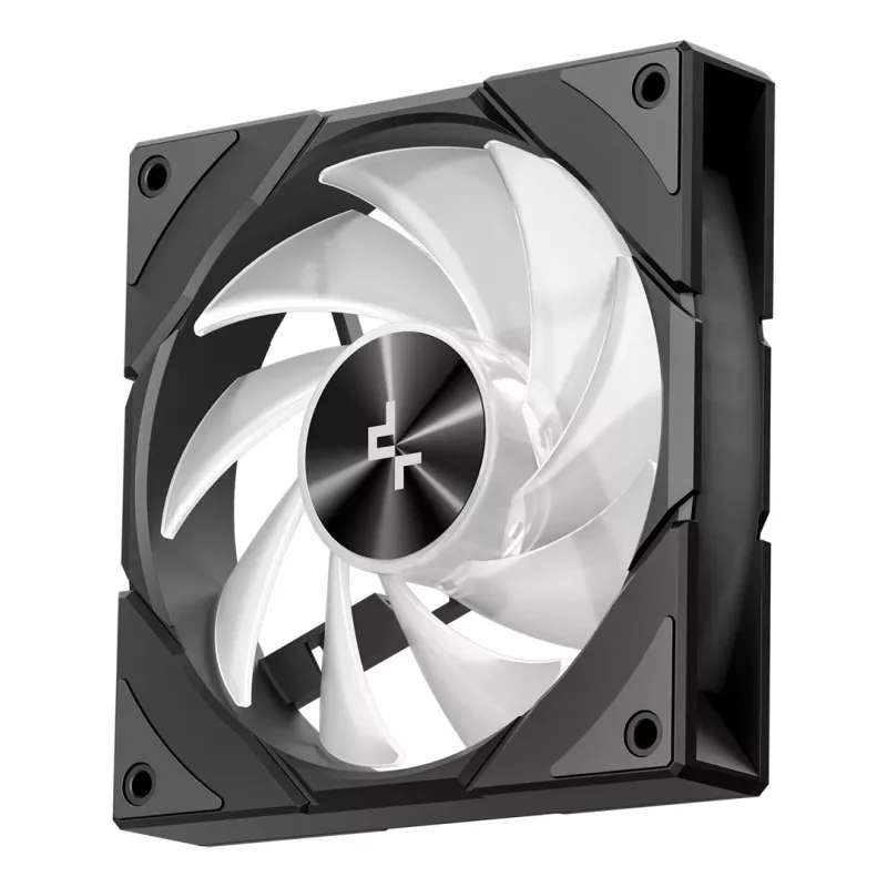 PC korpusas DeepCool CG580 4F Midi Tower — ATX/ITX/MicroATX, grūdintas stiklas, 3×120 mm + 1×120 mm ventiliatoriai, 2×3,5 col. ir 2×2,5 col., USB-A×2 USB-C×1, juodas