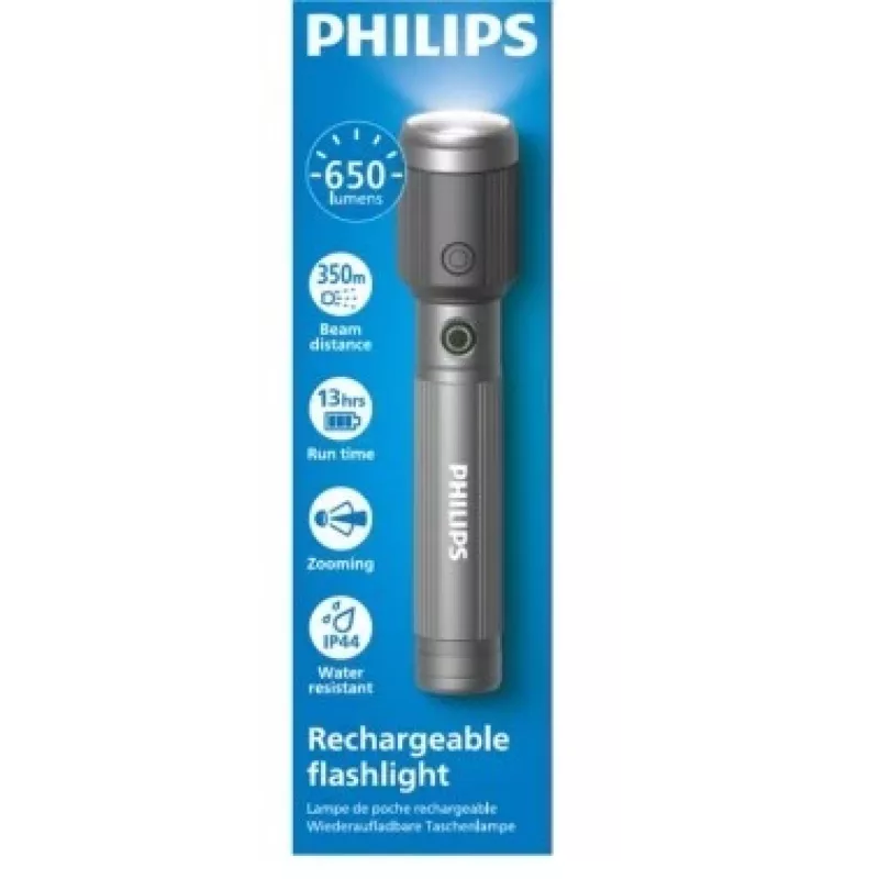 Žibintuvėlis Philips įkraunamas USB-C 650 lm, 2000 mAh