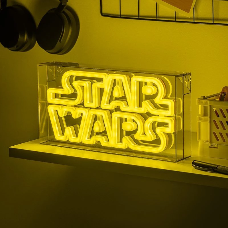 LED neoninė šviesa Paladone Star Wars dizaino PP13123SW — dekoratyvinis LED ženklas sienai ar lentynai