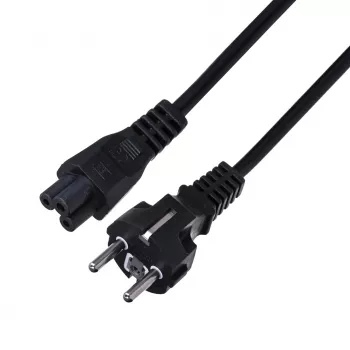 Power kabelis SAVIO CL-67 1.2 m H03VV-F 3×0.75 mm² IEC C to CEE7/7 Juoda