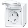 Kištukinis lizdas Busch-Jaeger 2083-0-0834 CEE 7/3 2P+E 250V 16A IP44 balta