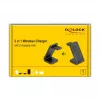 “DELOCK 66941” belaidis 3-in-1 įkroviklis, skirtas išmaniajam telefonui, išmaniajam laikrodžiui ir ausinėms, USB-C, 15 W, vidinis, juodas
