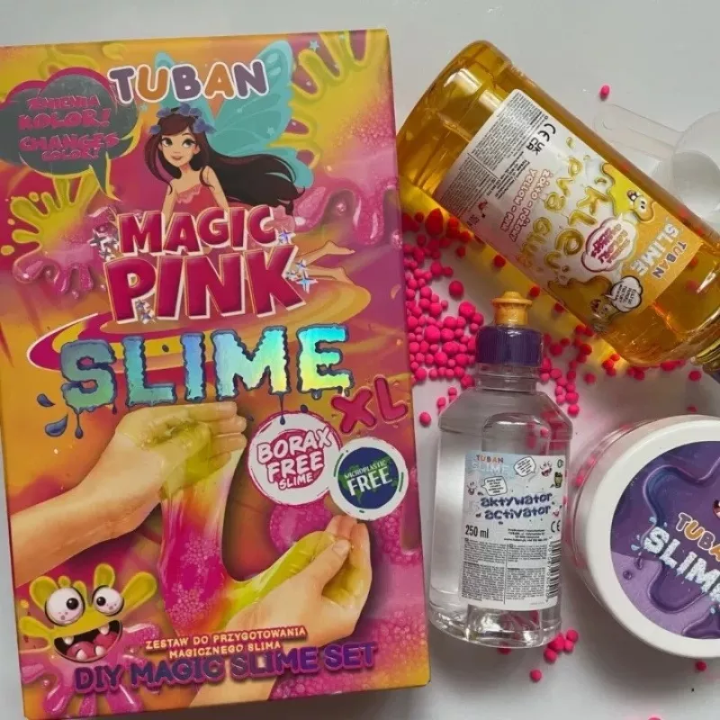 „Pasidaryk pats“ slime rinkinys TUBAN TU3569 — Magic Pink XL, netoksiškas, saugus vaikams