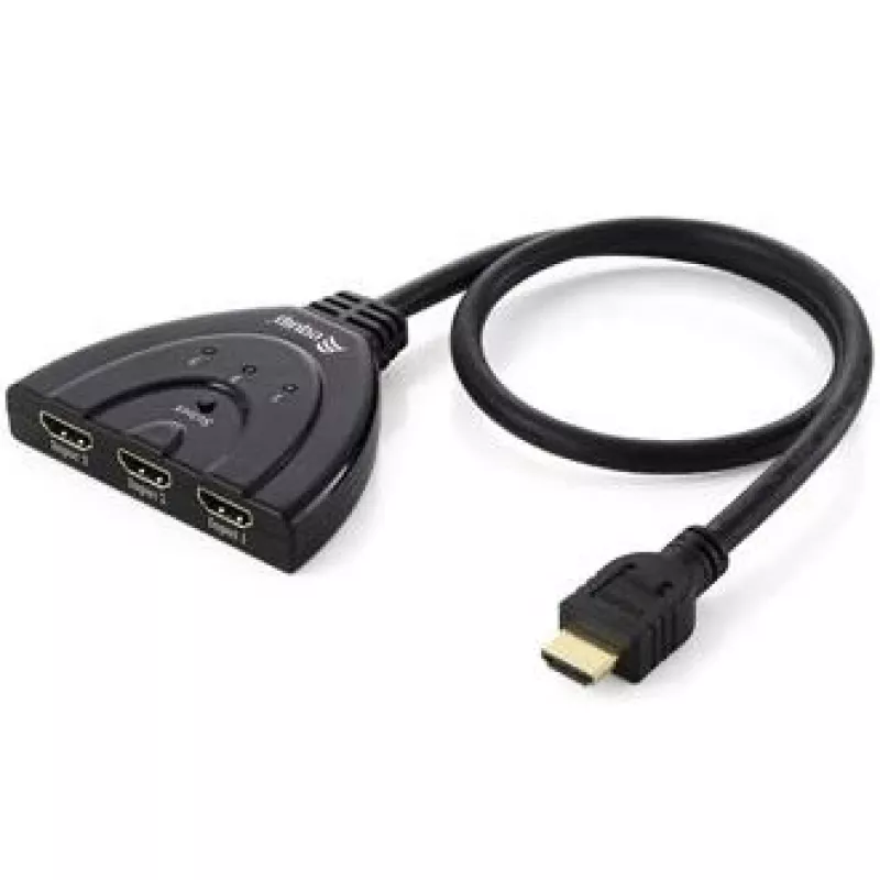 Equip 3x1 HDMI jungiklis, 1920 x 1080 taškų, Full HD, juoda