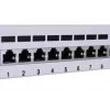 Patch panel LANBERG PPF6-9012-S, 12 prievadų, metalinis, pilkas, 1U, 215×130×44,5 mm