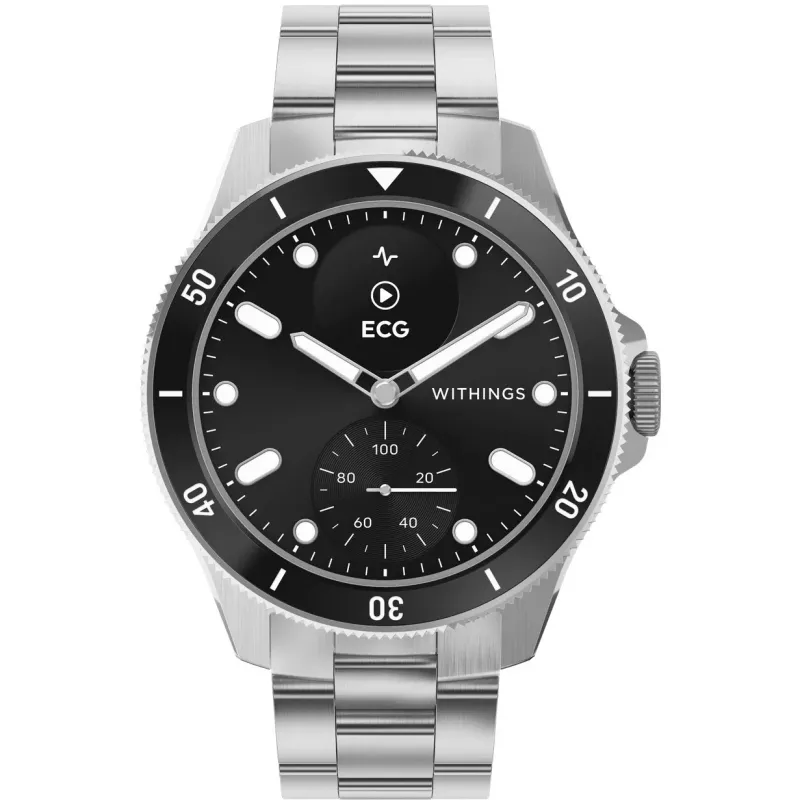 Withings ScanWatch Nova 1.6 cm (0,63) OLED 42 mm hibridinis, juodas, nerūdijantis plienas, GPS (palydovinis)