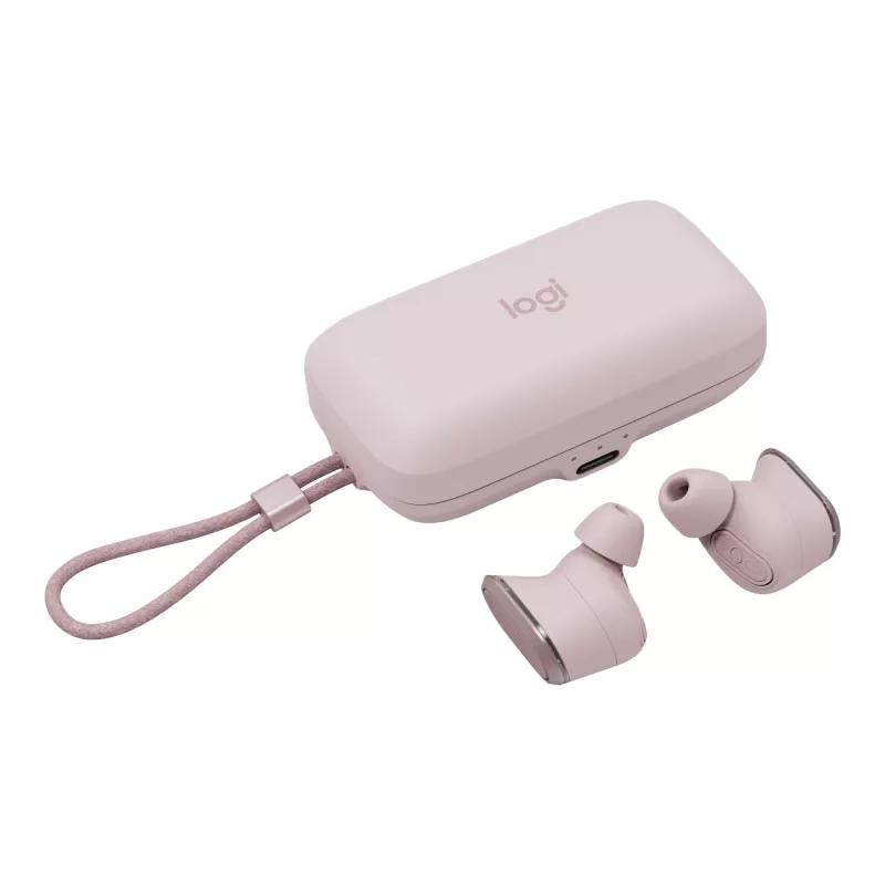 Logitech Zone True Wireless, į ausis įdedamos ausinės, ANC, Rosé, rožinės, įdedamos į ausis, Bluetooth, 985-001090