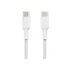 Belkin BOOST CHARGE - USB laidas - 24 kontaktų USB-C (M) į 24 kontaktų USB-C (M) - USB 2.0 - 2 m - balta