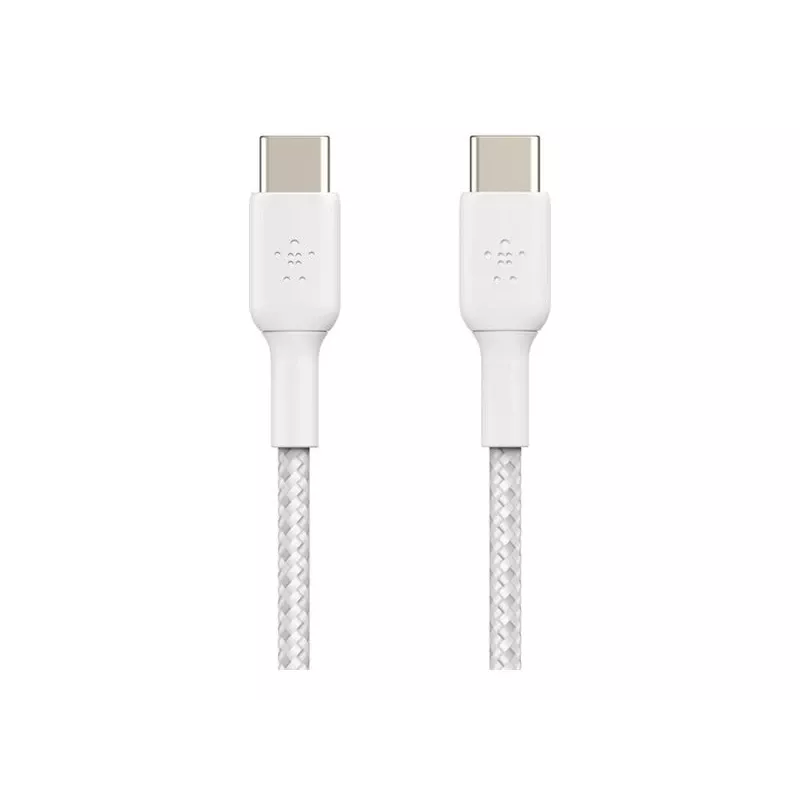 Belkin BOOST CHARGE - USB laidas - 24 kontaktų USB-C (M) į 24 kontaktų USB-C (M) - USB 2.0 - 2 m - balta