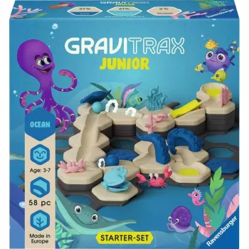 Rutuliukų trasa pradedančiųjų rinkinys Ravensburger GraviTrax Junior S Ocean – modulinis trasos konstravimas vaikams