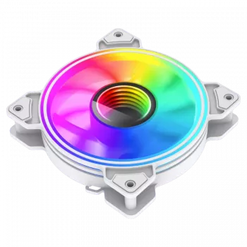 Gamemax | Korpuso ventiliatorius | DUAL RING INFINITY | Balta