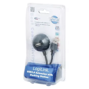 USB 2.0 prailginimo laidas su dokavimo jungtimi
