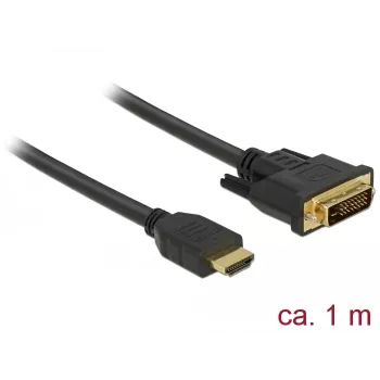 DeLOCK 85652 vaizdo kabelio adapteris 1 m HDMI A tipo (standartinis) DVI juodas (85652)