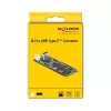 M.2 Key B+M kištukinis į USB Type-C lizdinę keitiklis, DeLOCK, 63174