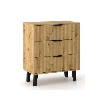 SCANDI 3S plonas ąžuolas ARTISAN komoda