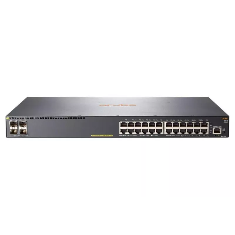 Switch HP Enterprise Aruba 2540 24G PoE 4SFP — 24× Gigabit PoE prievadai, 4× SFP įkėlimo jungtys