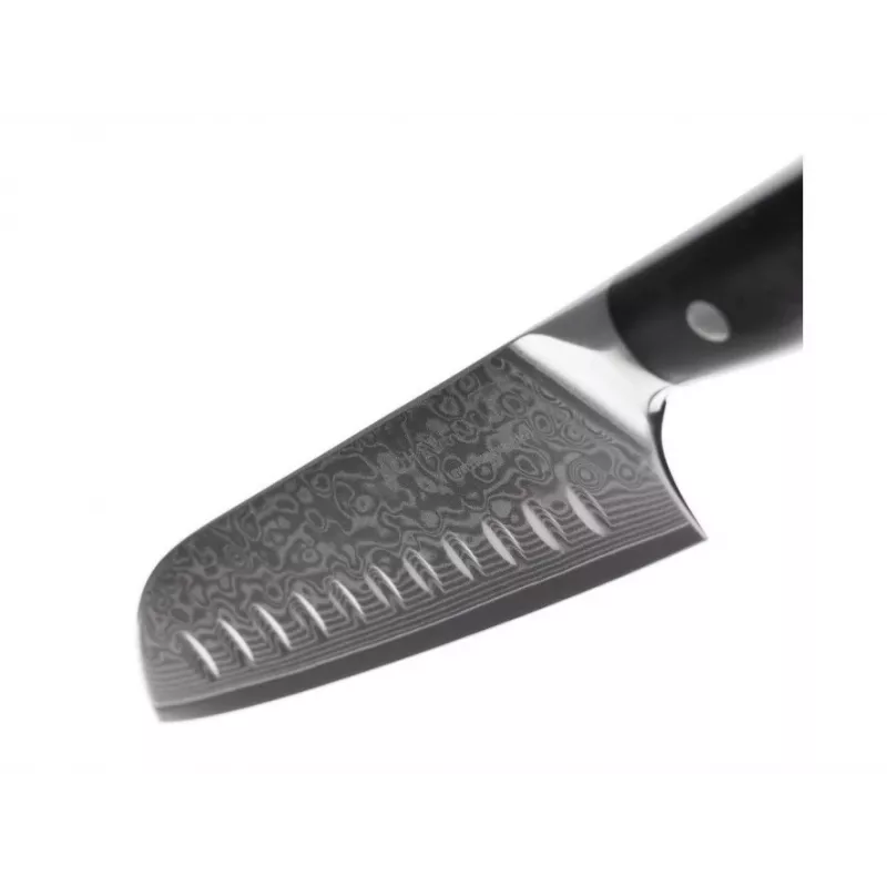 Kohersen Elegance Ebony Wood Santoku peilis Damasko plienas 12,7 cm