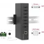 USB šakotuvas DELOCK 60687 — 7× USB 2.0 Type-A prievadai su 15 kV ESD apsauga