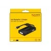 Adapter DeLOCK Mini DisplayPort 1.2 į VGA HDMI DVI Audio 4K Pasyvus Juodas