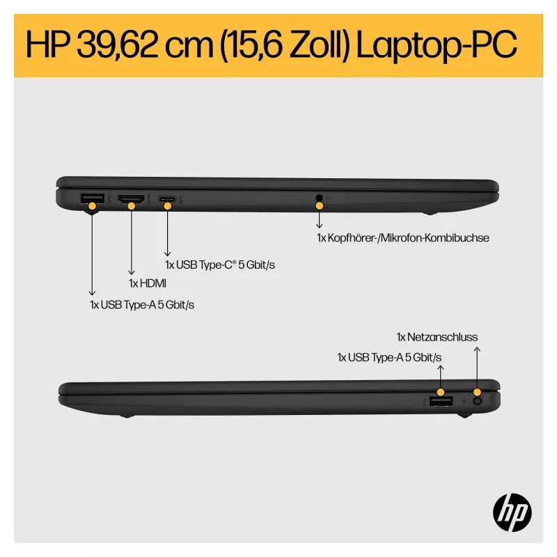 HP 15-fc0676ng 39,6 cm (15,6 inch) nešiojamas kompiuteris - Ryzen 7 - 16 GB RAM - 1 TB SSD - sidabrinis (C94P3EA#ABD)
