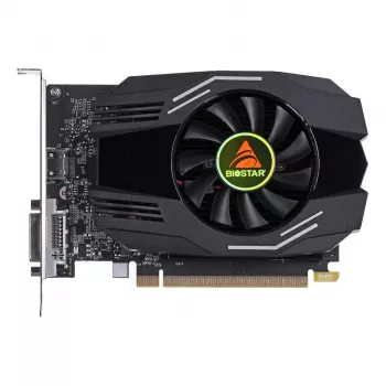 Grafikos plokštė BIOSTAR GeForce GT 1030 — 4 GB GDDR4, 64 bitų, PCIe x16 4.0, aktyvus aušinimas, DVI-D + HDMI